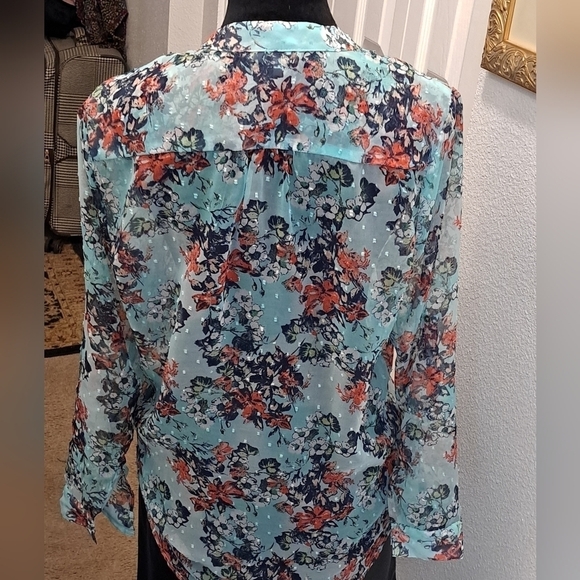 Kut From The Kloth Sheer Floral Tunic  Size M - Picture 5 of 8